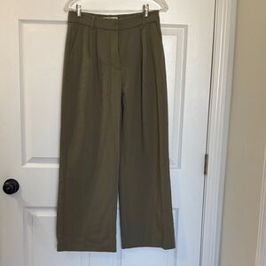 Olive Wide-Leg Women's Pants